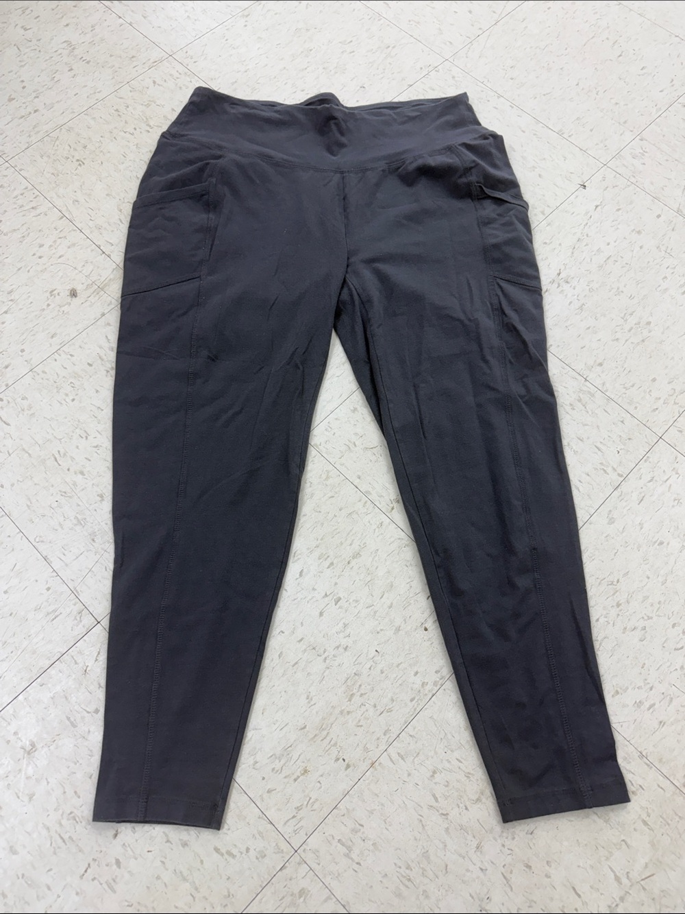 High-Waist Dark Grey Women's Stretch Ponte Pants by ZENANA size 3x